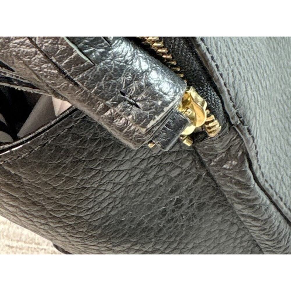 Kate Spade Southport Avenue Lydia Black Leather Large Satchel Shoulder Bag Purse - Picture 8 of 14